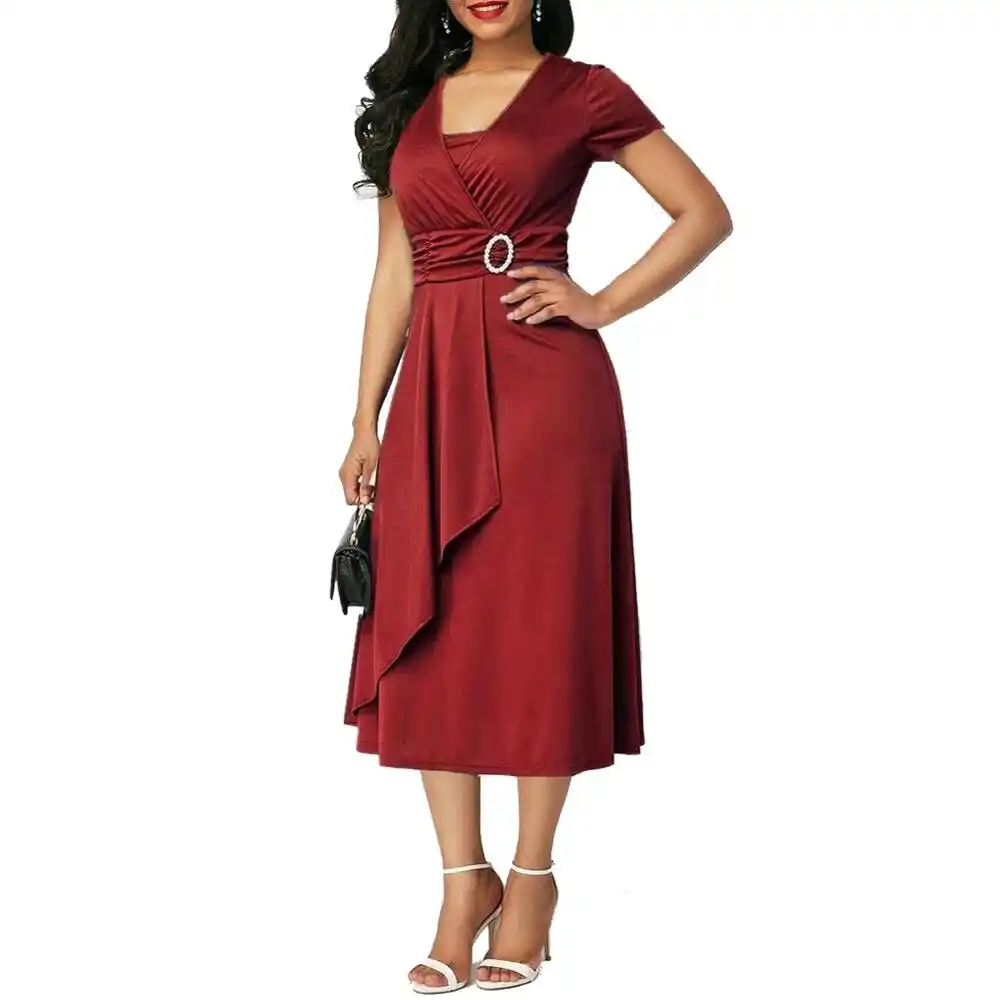 vestidos simples midi