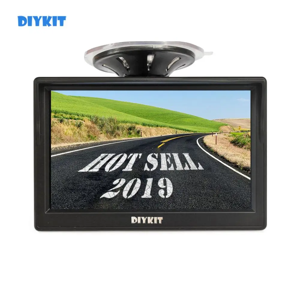Cena DIYKIT 800x480 5 Cal wyświetlacz tft lcd monitor z widokiem z tyłu samochodu z przyssawką i bezpłatnym uchwytem do MPV SUV Horse truck