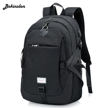 

Bokinslon Casual Student Backpack Male Drawstring Oil Wax Canvas Bag Diagonal Man Travel Backpack