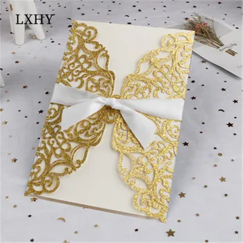 

2020 New European-style Golden Onion Paper Invitation Wedding Married Invitation Birthday Invitation Party Invitation Card