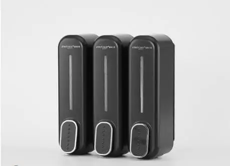 Vidric модные 350/700/1050 мл Ёмкость ABS дозатор для жидкого мыла настенный дозатор для мыла продукты гостиницы аксессуары - Цвет: three black