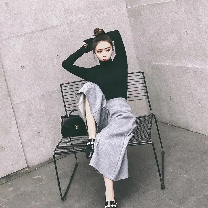 

2018 Autumn And Winter New Style WOMEN'S Dress Soft Girl Social Western Style Ozhouzhan Fashionable Loose Pants Two-Piece Set