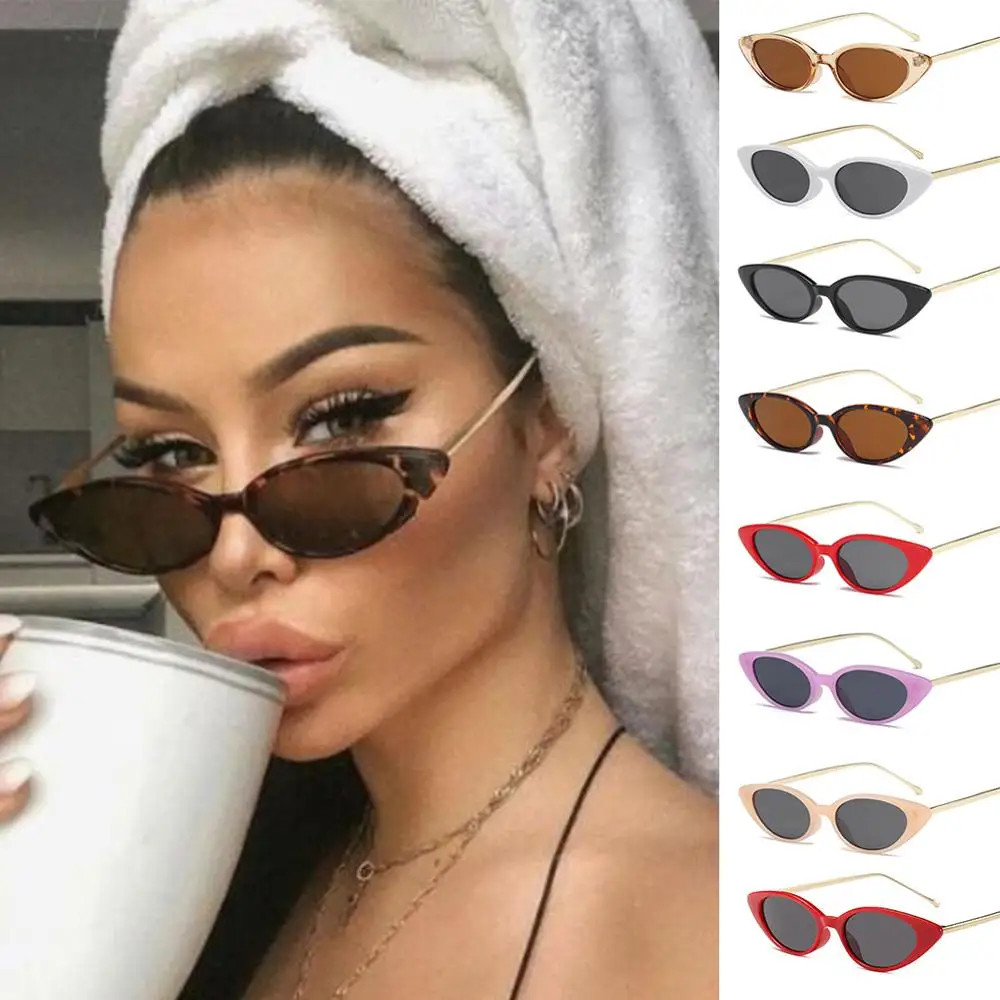 High Quality Women' Fashion Narrow Cat Eye Sunglasses UV400 Polarized