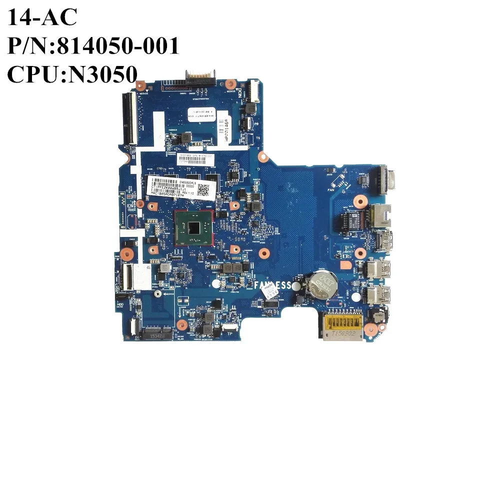 

Excellent For HP Pavilion 14 14-AC Laptop Motherboard N3050 CPU 814050-001 100% working