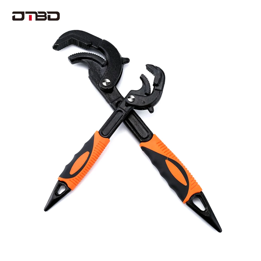 

DTBD Universal Quick Pipe Wrench Set Self Adjusting Pipe Wrench Set With Cast Iron Body 14-27mm 27-63mm Multil Spanner Tool