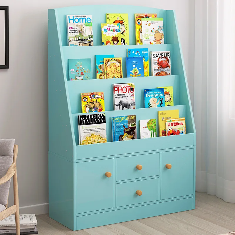 

Simple Bookcase Floor Storage Shelf Students Creative Minimalist Modern Bookcase Multi-functional Cabinet