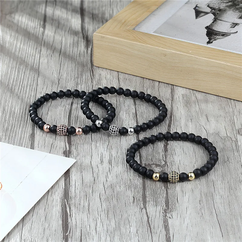 YIZIZAI Couple Bracelet Crown Bracelets For Women Charm Stone Beads Men Jewelry Pulseira Masculina Bileklik Pulseira Feminina