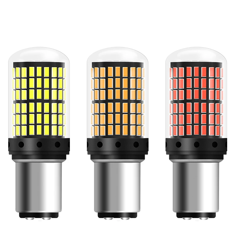 1 шт. 1157 BAY15D P21 / 5 Вт супер яркий 2000Lm 144 SMD СВЕТОДИОДНЫЙ Автомобильный тормозной