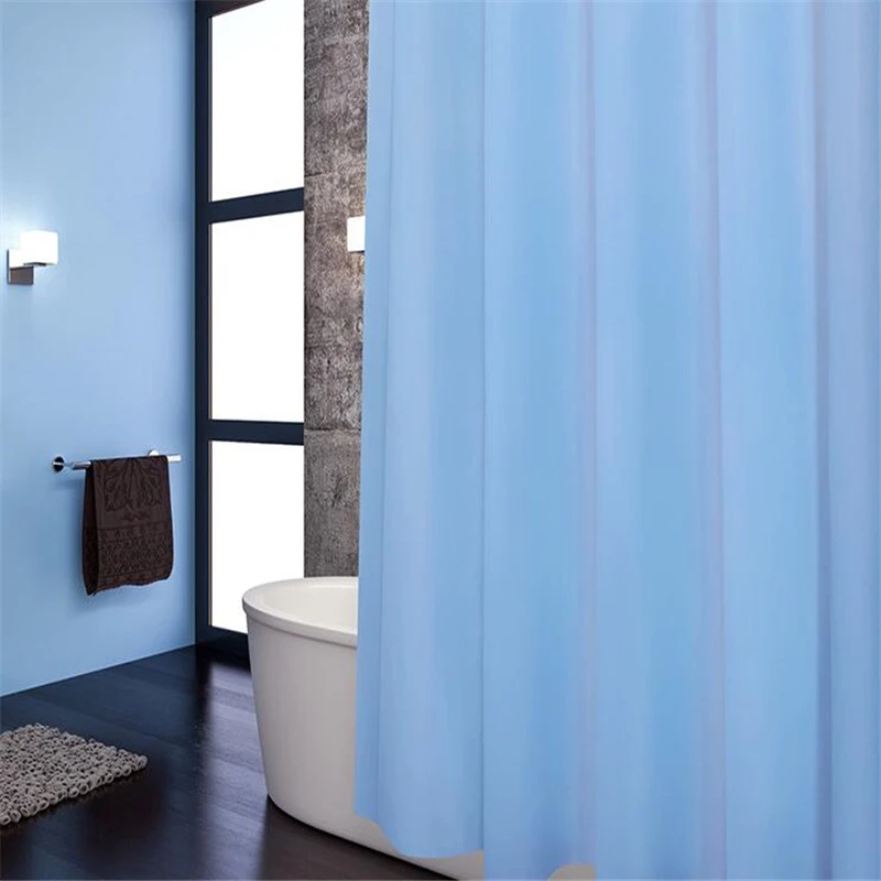 180*180cm Solid Color Shower Curtain Opaque Shower Curtains Thick Waterproof Persiana For