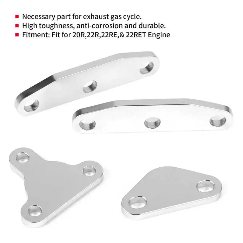 Engines & Engine Parts Aramox 4Pcs Exhaust Intake Off Plate Kit,Silver