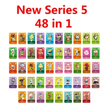 Nova série 1 2 3 4 5 animal croxxing amiibo conjunto de cartas para nintendo switch oled lite mini cartões