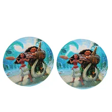 10Pcs Moana 7inch Paper Plates Children Birthday Party Cake Dish Supplies Baby Shower Tableware Festival Event Party Decoration(China)