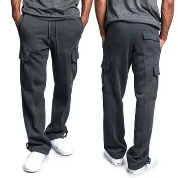 Men's Casual  Sweatpants Soft Sports Pants Jogging Pants Fashion Running Trousers Loose Long Cargo Pants Plus Size 3