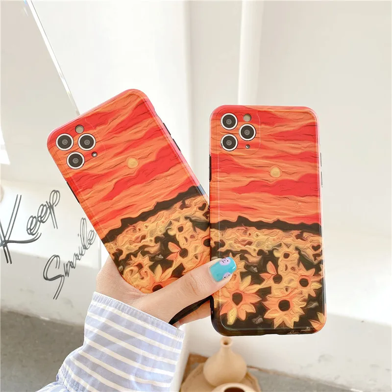 Чехол для телефона Comely с изображением цветов заката чехол iPhone 11 Pro Max 7 8 Plus SE 2020 X XR XS