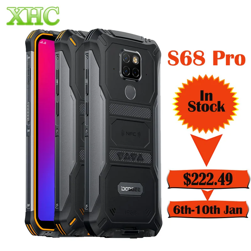 DOOGEE S68 Pro Android 9 0 5 дюймов мобильный телефон ram 6 ГБ rom 128 Helio P70 две sim карты отпечаток
