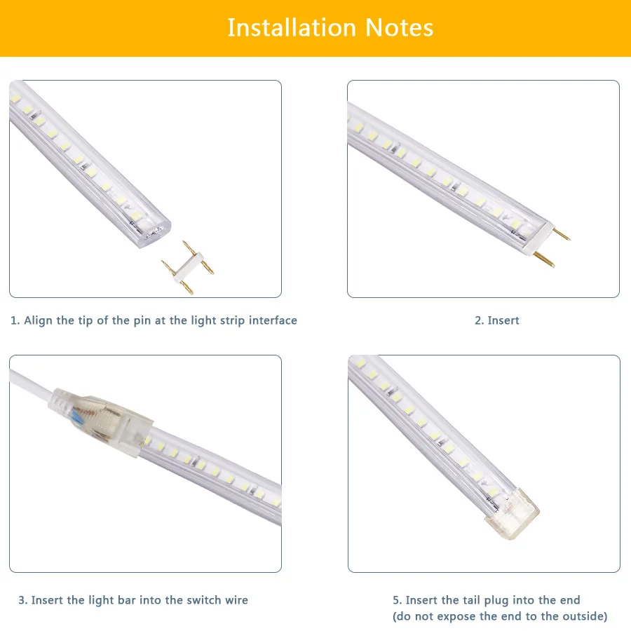 220V LED Strip SMD 2835 High Safety High Brightness 120LEDsm Flexible LED Light Outdoor Waterproof LED Strip Light 1M 5M 10M (8)