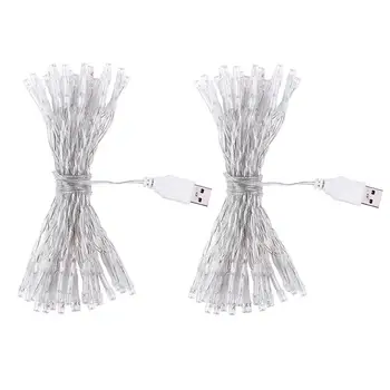 

Colorful White Lights LED Fairy Lamp Garland String Long Life USB Charge Xmas Childrens Room Wedding Indoor Decor