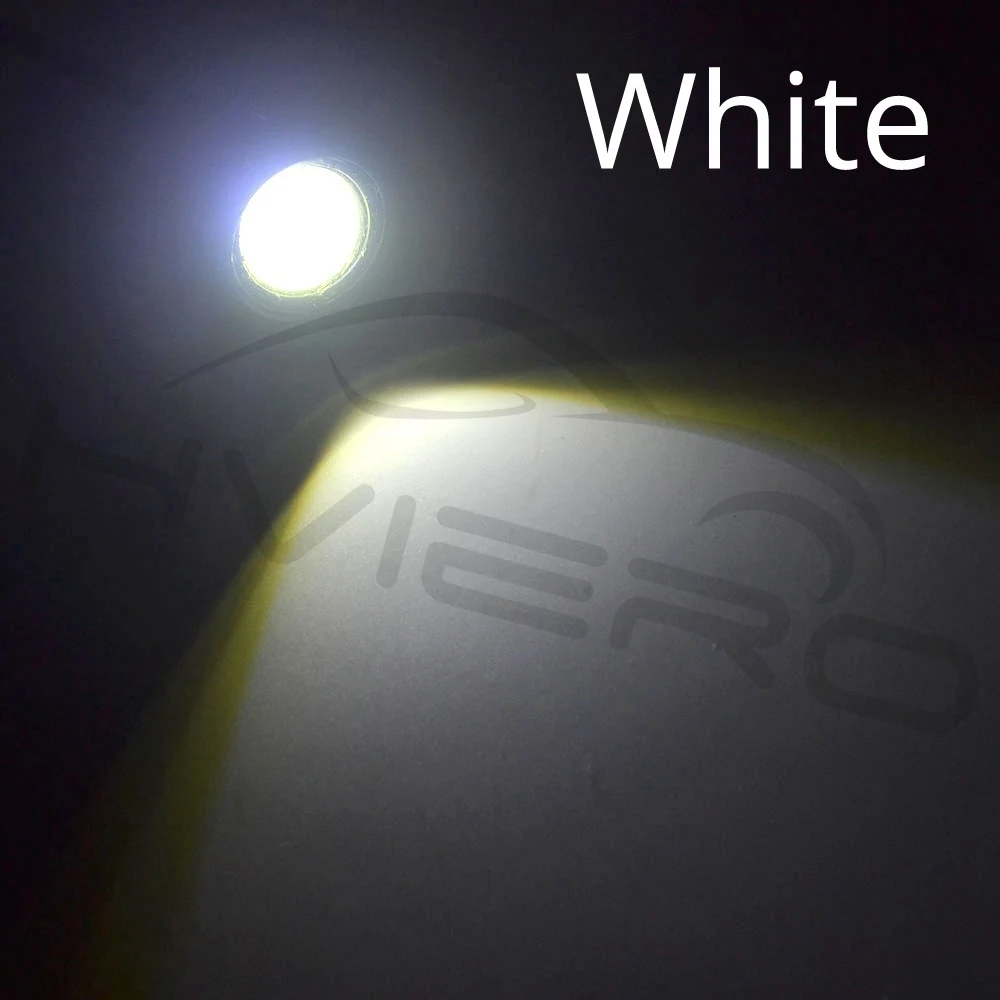 Hviero White Red 23mm Eagle Eye Light 9w dc 12v Led Daytime Running Drl Backup Car Aoto Motor Parking Signal Lamps Waterproof Fog Light
