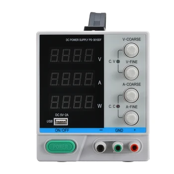 

1Set New PS-3010DF 30V 10A Adjustable DC Power Supply Precision Variable LCD Digital Display Lab Power Supply