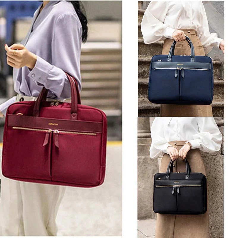 Bolso maletín para hombre y mujer, organizador documentos de negocios, bolso de mano para Ipad, bolso de hombro para ordenador portátil capacidad|Carteras| - AliExpress