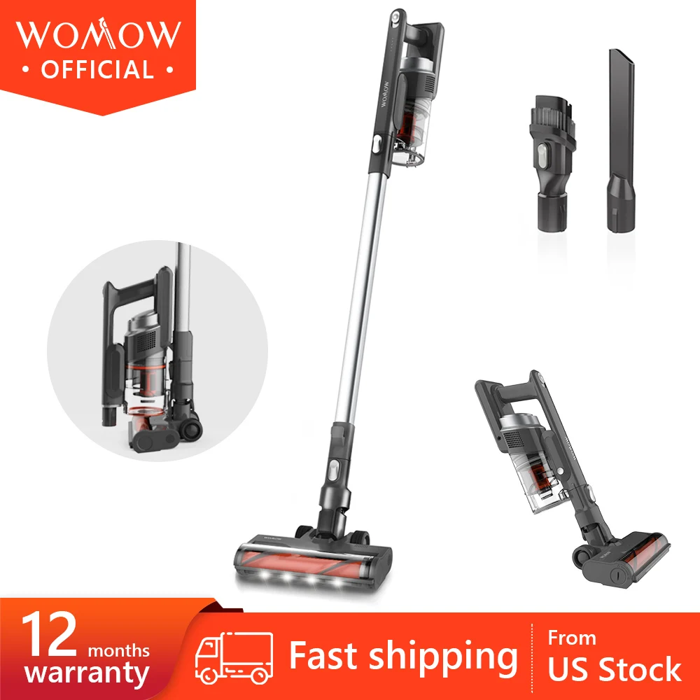 US $162.50 Vacuum Cleaner Wireless 300W Strong Suction 29lb Light Weight Stick Vacuum Cleaner Cordless For Pet Hair W5 Pro Womow VS Mi