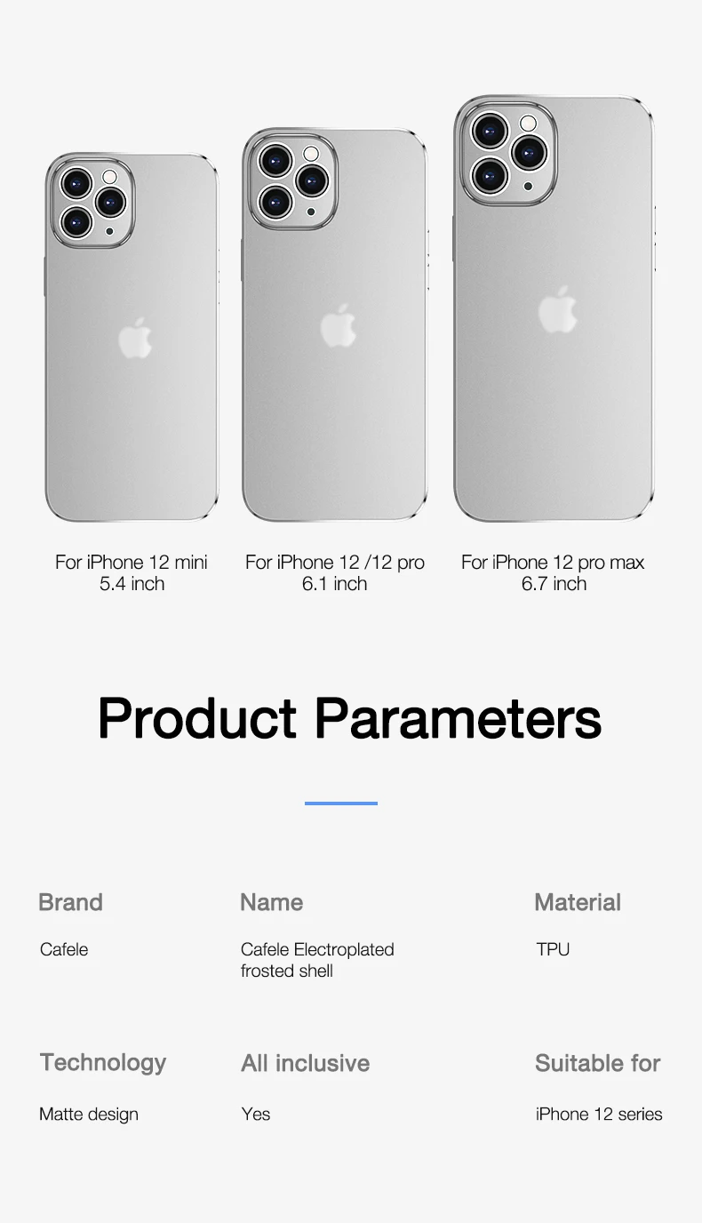Cafele Original  Case For iPhone 13 12 Pro Max Luxury Soft Silicone Cases For iPhone 13 12 Mini 5.4 6.1 6.7 Transparent Cover iphone 13 mini case cheap