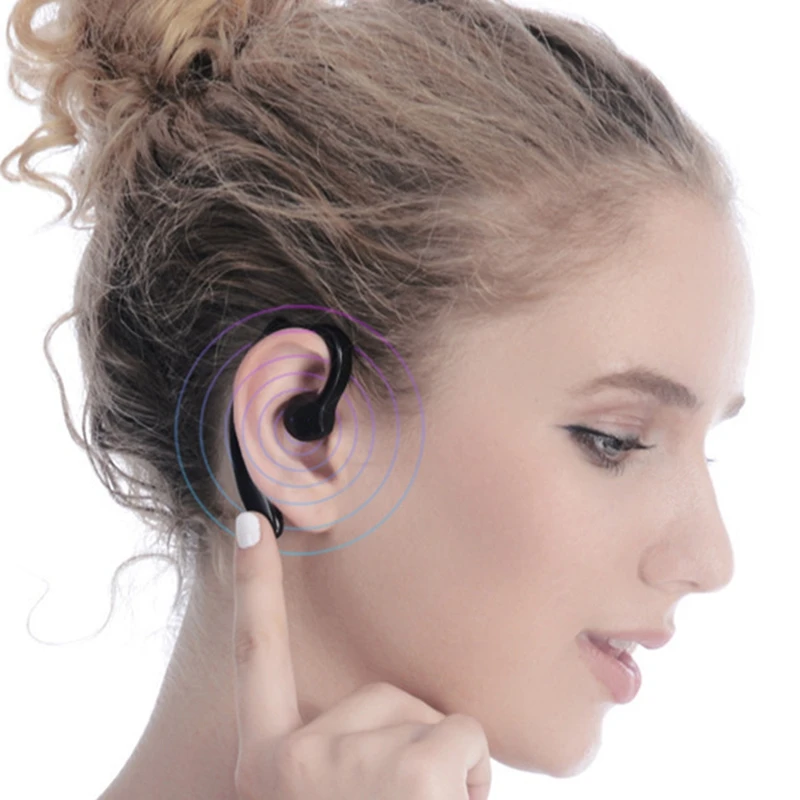 AM05 Bone Conduction Wireless Bluetooth Business Headphones Sport Stereo Earpiece with Sweatproof Noise Reduction Headsets