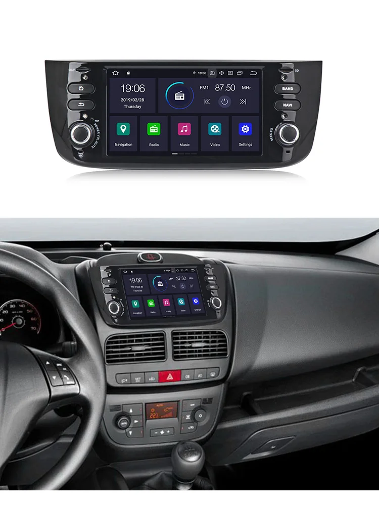 Discount MEKEDE IPS DSP Car Radio 6.2 inch Android 9.0 4+64G video out Car DVD Player For Fiat/Linea/Punto 2012-2015 5
