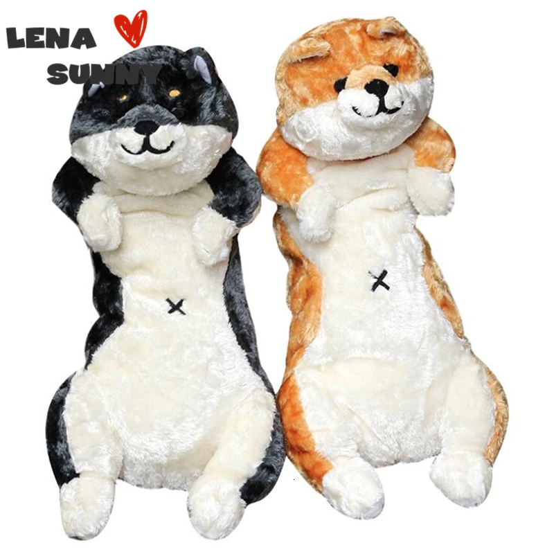 80CM Kawaii Big Size Shiba Inu Plush Doll Big Dog Soft Cotton Pillow Stuffed Animals Christmas Birthday Gift Kids Toys
