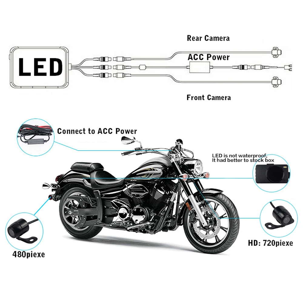 noturna g-sensor da motocicleta caixa preta