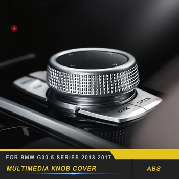 

For BMW 5 7 Series X3 X4 X5 X6 2017 2018 Car Styling Media Knob Button Switch Circle Frame Cover Trim Interior Sticker