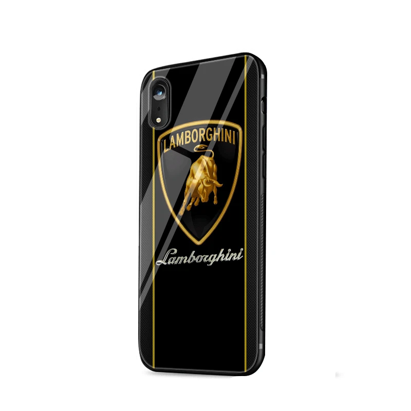 Gerleek Lamborghini стекло чехол для iPhone 5 5S SE 6 6s 7 8 Plus XR X XS Max