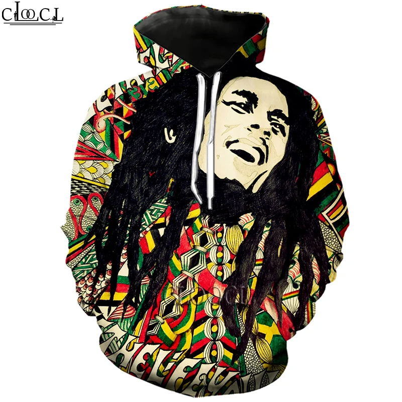 Худи HX Singer Reggae Creator Bob Marley с 3D принтом мужской и женский спортивный костюм пуловер