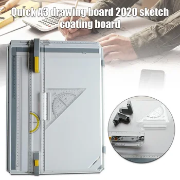 

Manual Drawing Board Drawing Table with Accessories Drawing Head Draft Painting Plate @M23