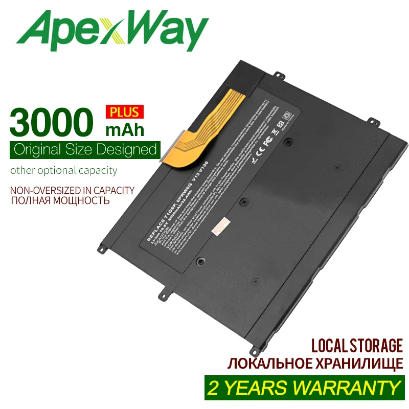 ApexWay 10,8 в 3000 мАч аккумулятор для ноутбука DELL Vostro V13 V13Z V130 V1300 PRW6G T1G6P 0NTG4J 0PRW6G 0449TX