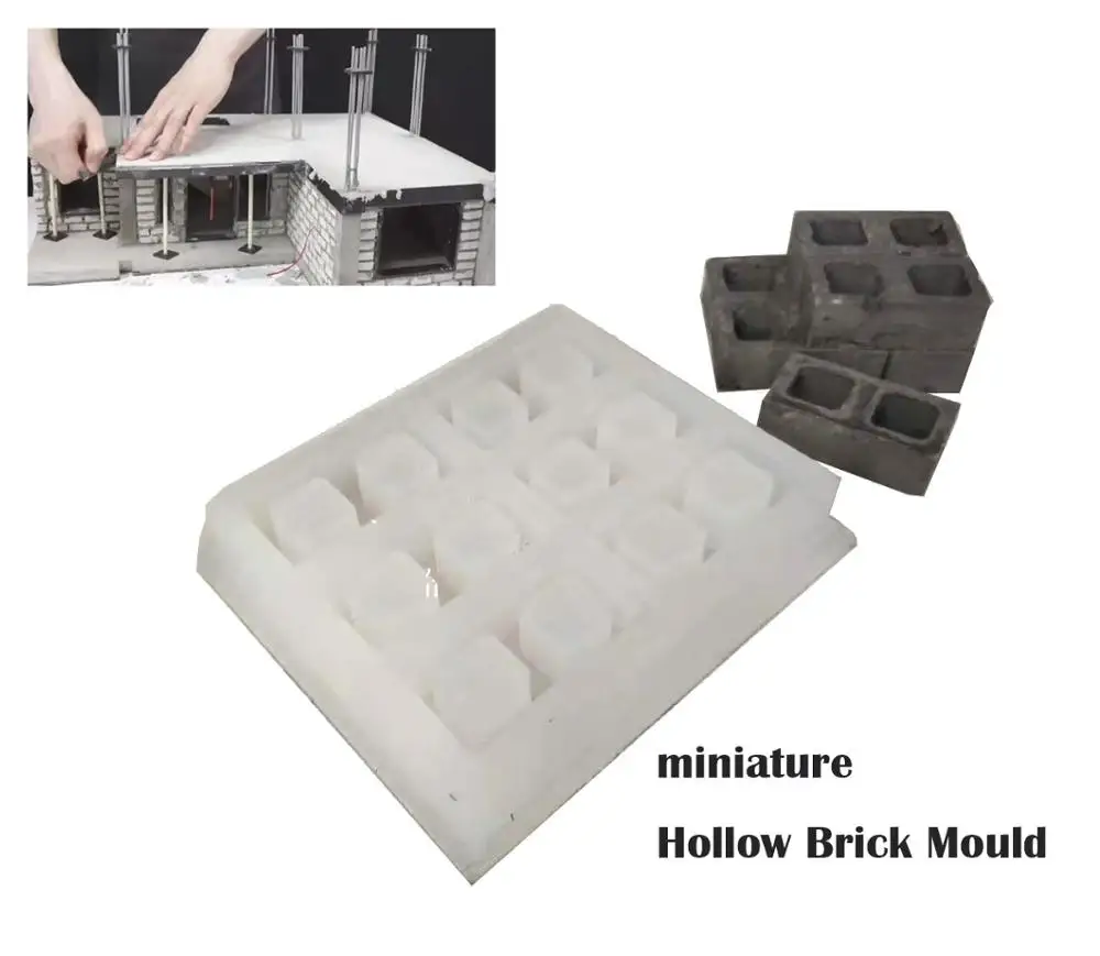 

Miniature model building 1:10 1:12 DIY House Building Making Material Hollow Brick Mould house Silica Gel bricks resin mold