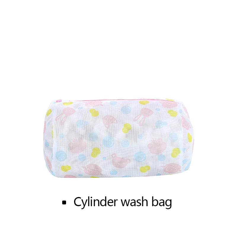 Cylinder wash bag 5 размеров на молнии сетчатые мешки для стирки белья складные деликатные белье бюстгальтер носки Нижнее белье стиральная машина защита одежды Сетка - Цвет: Cylinder wash bag