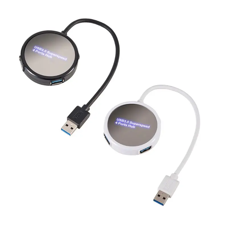4 USB 3,0 концентратор круглый USB разветвитель адаптер для MacBook ноутбук мобильный жесткий диск