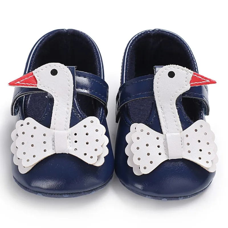 Spring Summer Newborn Toddler Shoes Cute Animals PU Princess Shoes Baby Girl Soft Bottom Non-Slip The First Walker