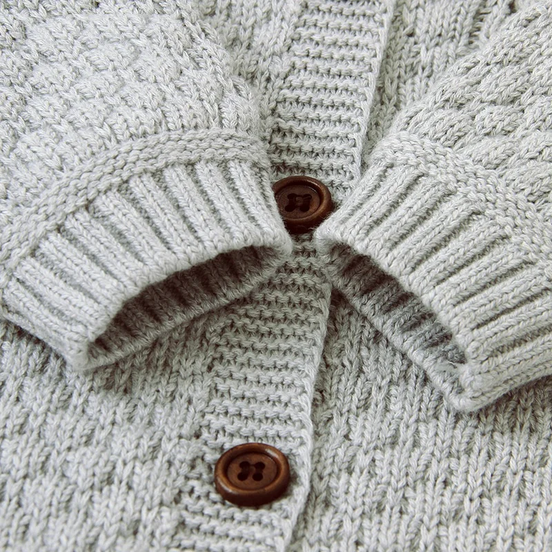 COOTELILI Knitted Newborn Baby Clothes Romper Hooded Clothes Infant Toddler Jumpsuit For Kids Cotton Baby Boys Jumpsuit (1)