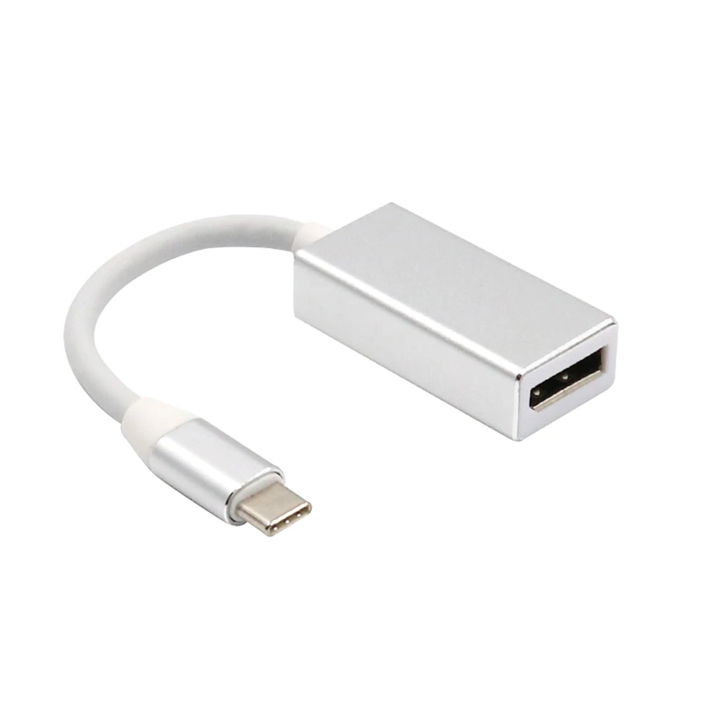 1 шт. Адаптеры USB 3,1 type C до 4K Mini DP DisplayPort Женский Кабель-адаптер type-c для Macbook аксессуары и запчасти для мобильных телефонов - Цвет: Серый