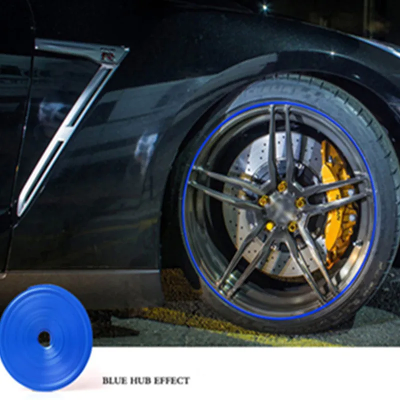 8 м цветные защитные диски для колес автомобиля Декоративная полоса защитная