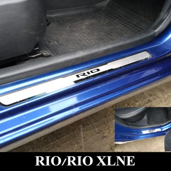 

RIO Stainless Steel Door Sill Scuff Plate Fit for KIA RIO 2010-2019 Rio X Line RIO3 RIO4