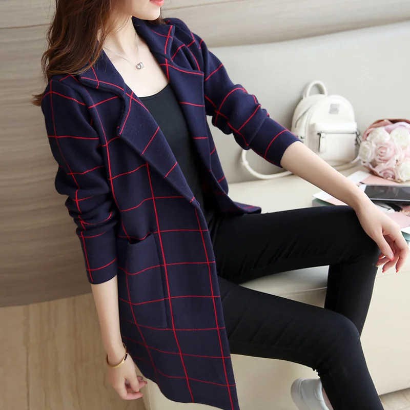 Ms. Spring and Autumn High Quality Sweater Cardigan New Women's Long Autumn Knit Jacket Women cardigan women