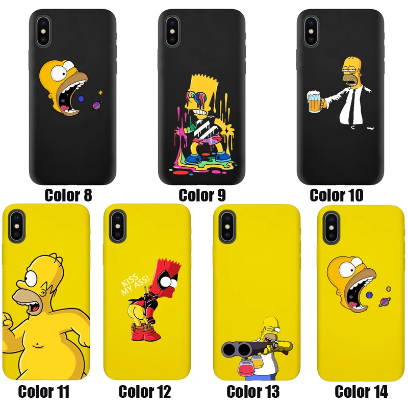 Чехол Homer J. Simpson для iPhone 11 XR X Xs Max 8 7 6 Plus 6S 5S SE Мягкий силиконовый чехол для телефона Барт Симпсон
