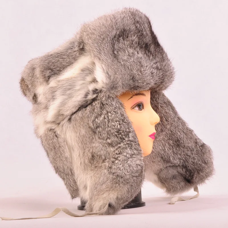 Стиль Пекинский Молодежный знаменитостей вдохновил Норт зима теплый кролик ушанка Горячая среднего возраста меховая шапка дедушка шляпа