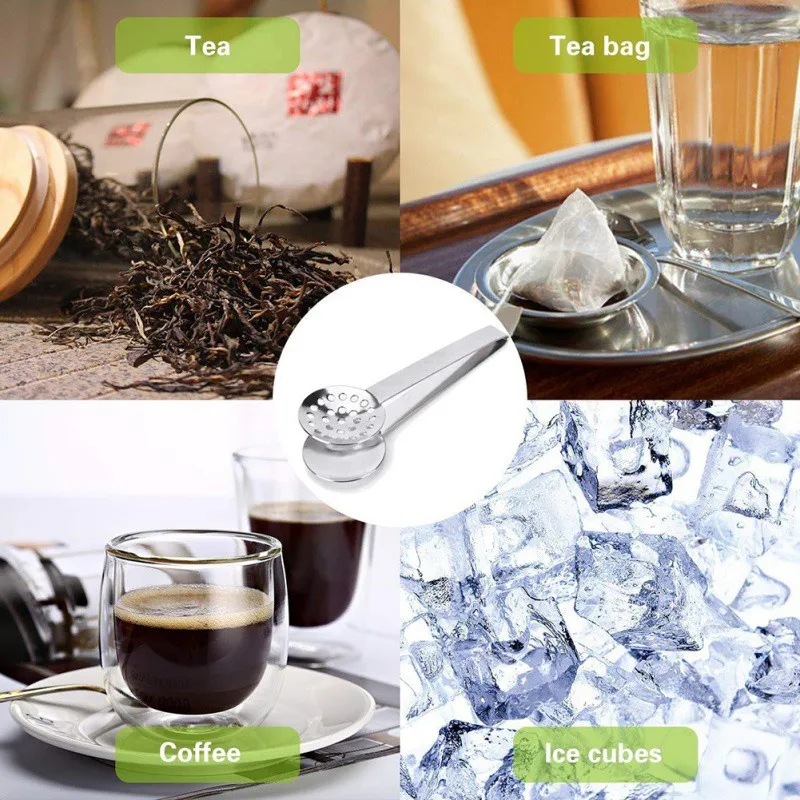 

Kitchen Gadgets Stainless Steel Tea Clip Household Ice Cube Clip Kitchen Food Clip