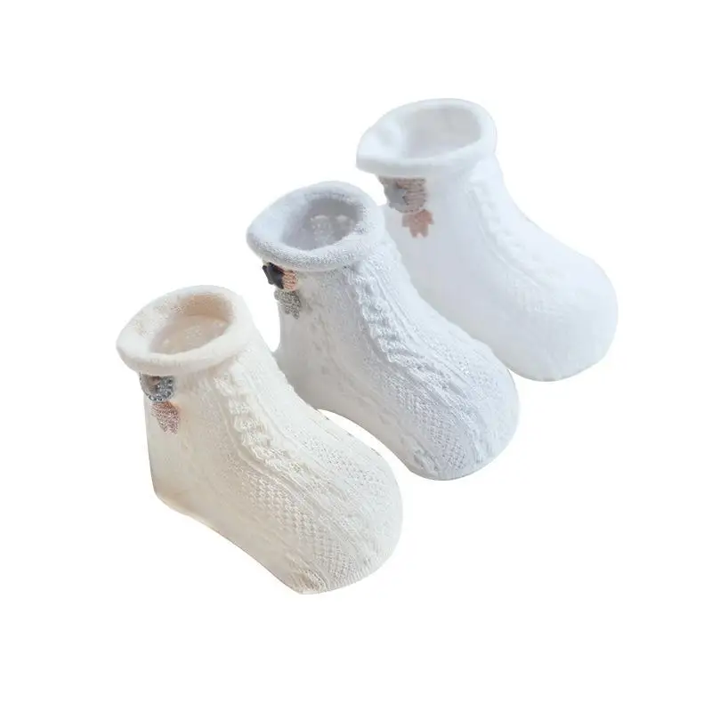 

3 Pairs/Lot New Cute Cotton Baby Socks Baby Breathable Mesh Socks Cartoon Accessories Infant Toddler Non-slip Floor Socks 0-3T