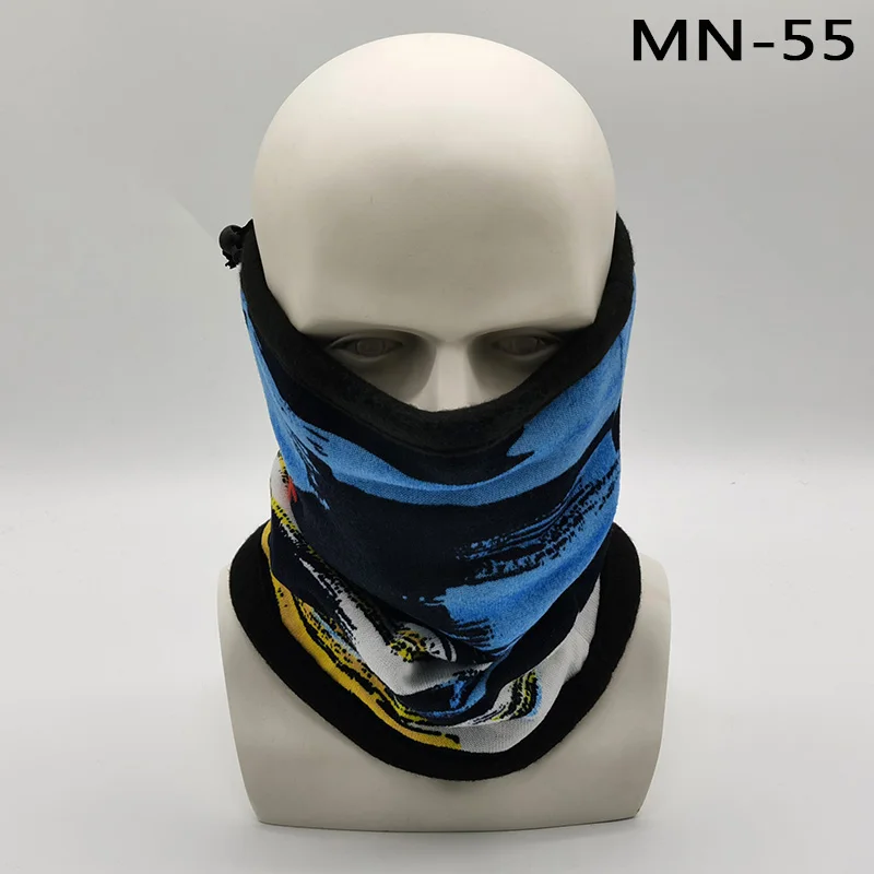 N-55 Модная мужская зимняя однотонная бандана, повязка на голову, шарф, теплый Многофункциональный бесшовный трубчатый головной шарф, маска для лица, кольцо, шарф унисекс - Цвет: N-55