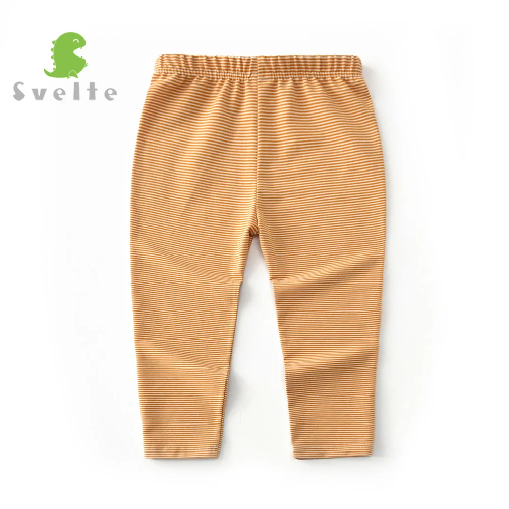 SVELTE/Детские леггинсы в полоску для девочек от 2 до 7 лет Длинные обтягивающие штаны милые Узкие хлопковые модные брюки, одежда